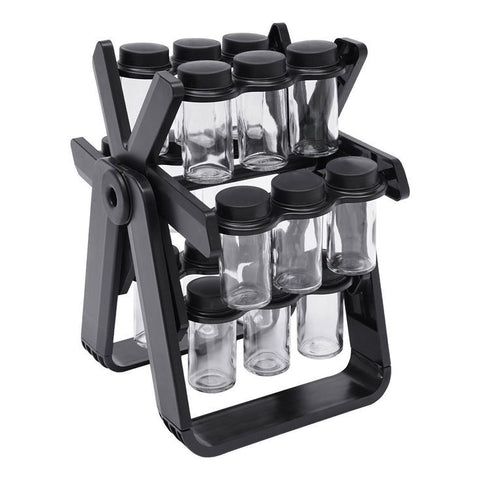18 Jar Rotating Spice Rack  -  Smart • Stylish • Space Saving