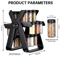 18 Jar Rotating Spice Rack  -  Smart • Stylish • Space Saving