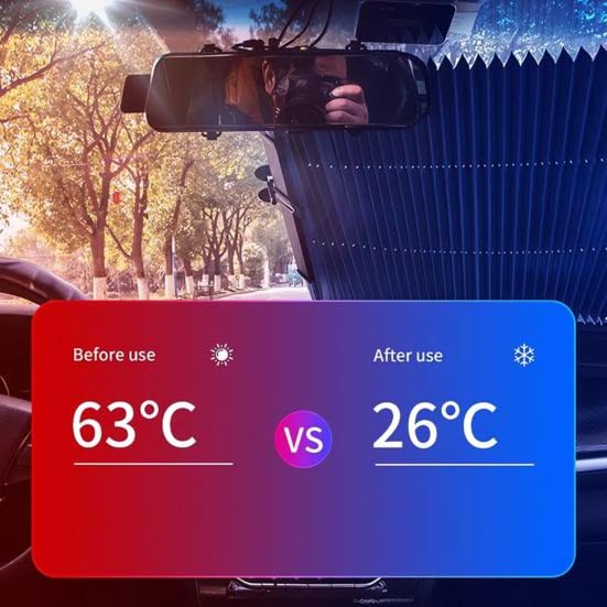 Foldable Car Windshield Sun Shade -  Ultimate Heat & UV Protection