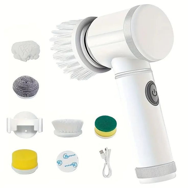 Multipurpose Electric Cleaning Brush Set (5 PIECE )--All-in-One Cleaning Solution for Your Entire Home