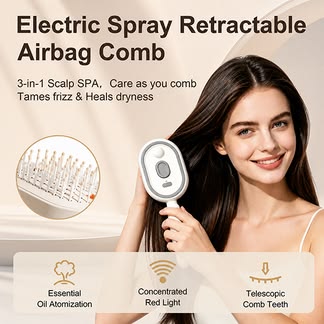 Electric Spray Retractable Air Cushion Comb