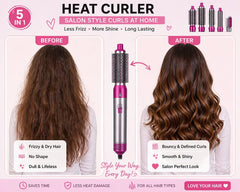 5-in-1 Hair multupurpose Brush -- 5 Interchangeable Styling Heads