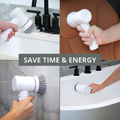 Multipurpose Electric Cleaning Brush Set (5 PIECE )--All-in-One Cleaning Solution for Your Entire Home
