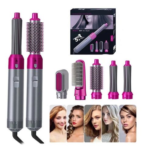 5-in-1 Hair multupurpose Brush -- 5 Interchangeable Styling Heads