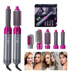 5-in-1 Hair multupurpose Brush -- 5 Interchangeable Styling Heads