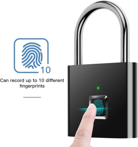 Smart Fingerprint Padlock   (BLACK)