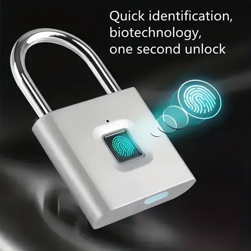 Smart Fingerprint Padlock   (BLACK)