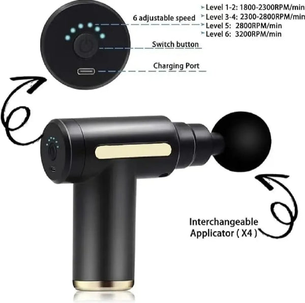 Muscle Massage Gun with 4 Heads FH-820