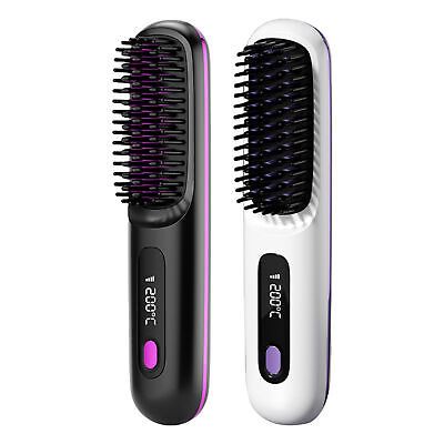 2 in 1 Cordless Hair Straightener Brush