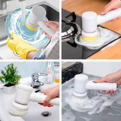 Multipurpose Electric Cleaning Brush Set (5 PIECE )--All-in-One Cleaning Solution for Your Entire Home