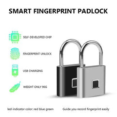 Smart Fingerprint Padlock   (BLACK)